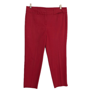 Ann Taylor Factory Signature Capri Pants Flat Front Raspberry Pink Size 8